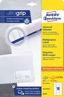 Avery-Zweckform Universele etiketten 6171 (N/A),Wit, Rechthoek, 540 stuk(s), Permanent hechtend - thumbnail
