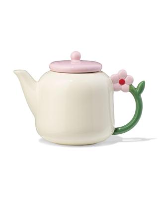 HEMA Theepot 600ml keramiek bloem oor