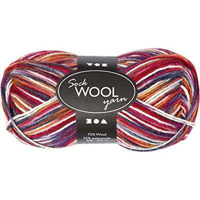 Creativ Company Sokkengaren blauw/rood, 200cm