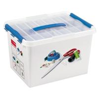 Sunware Q-line naaibox 22 liter met inzet wit/transp/blauw - thumbnail
