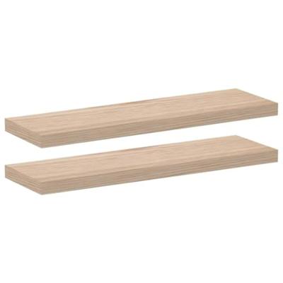 Wandschapppen 2 st 80x23,5x4 cm bewerkt hout - thumbnail