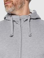 SALE! Clique 021034 Basic Hooded Sweater Met Rits - Grijs Melange - Maat S - thumbnail