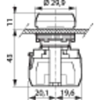 BACO BAL21AA01B L21AA01B Druktoets Kunststof frontring, Verchroomd Rood 1 stuk(s)