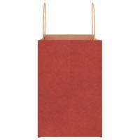 VidaXL Papieren zakken 250 st met hengsels 26x17x25 cm rood - thumbnail