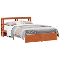 Bedframe met hoofdeinde Wasbruin 150 x 200 cm Massief Vurenhout - thumbnail