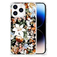 Case voor iPhone 14 Pro Dark Flowers - thumbnail