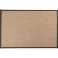 Vloerkleed Linna grijs 200x290 met donkergroene band - thumbnail