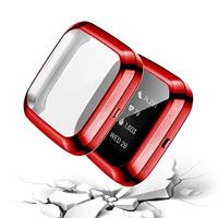 Fitbit Versa 2 Soft TPU case (volledig beschermd) - Rood - thumbnail