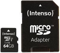Intenso Premium microSDXC-kaart 64 GB Class 10, UHS-I Incl. SD-adapter - thumbnail