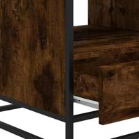 Salontafel 100x50x45 cm bewerkt hout en metaal gerookt eiken - thumbnail
