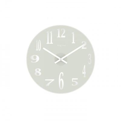 NeXtime klok 2472 mirror glass, ø43 cm, wall, white
