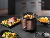 Bestron ASC150CO Slowcooker 1.5L Koper/Zwart - thumbnail