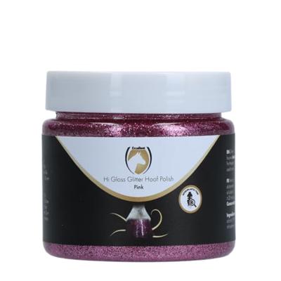 Excellent Horse Hi Gloss Glitter Hoof Polish Pink 150 ml
