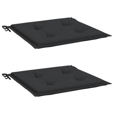 VidaXL Tuinstoelkussens 2 st 40x40x3 cm oxford stof zwart
