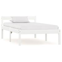 VidaXL Bedframe massief grenenhout wit 90x200 cm - thumbnail