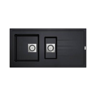 Inbouw Spoelbak Uitstortgootsteen Van Marcke Go Molto 98x50 cm Polyester Zwart Go by Van Marcke