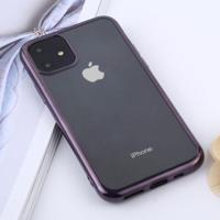 Transparante TPU anti-drop en waterdichte mobiele telefoon beschermende case voor iPhone 11 (paars) - thumbnail