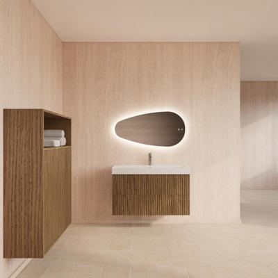 Badmeubelset Gliss Design Hybris Castle Brown Met Wastafel 90 cm