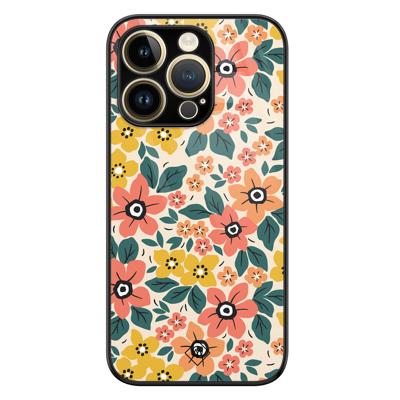 iPhone 14 Pro glazen hardcase - Blossom