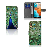 Huawei Y6 (2019) | Telefoonhoesje | Met pasjeshouder | Pauw - thumbnail