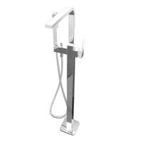 Badkraan Vrijstaand A-Line Mengkraan Vierkant Chroom 1 Greeps met Handdouche - thumbnail