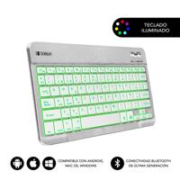 SUBBLIM Bluetooth-toetsenbord met houder voor tablet SUB-KBT-SMBL30 Spaans QWERTY, zwart/wit, meerkleurig, Spaans - thumbnail
