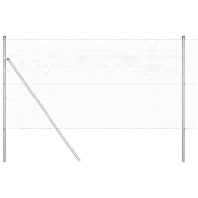 VidaXL Afrasteringspaal zilver 10 x 1 m (12 x 12 mm gaas) staal