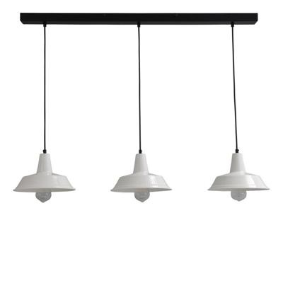 Masterlight Witte vintage eetkamer lampIndustria 3x25 3-lichts met zwart - 2545-06-06-S-100-3
