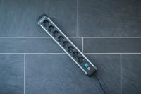 Brennenstuhl 1391030800 Alu-Line PDU | Stekkerdoos | 16A met 8x Type F Stopcontacten | Aan/uit Schakelaar | 3 meter - thumbnail