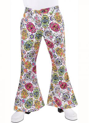Hippie broek mexican skull man
