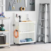 Gereedschapswagen Wit 65 x 35 x 111 cm Koudgewalst staal - thumbnail