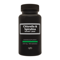 APB Holland Chlorella & Spirulina extract puur 250mg 400 Tabletten - thumbnail