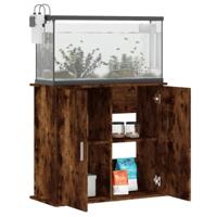 Aquariumstandaard 81x36x73 cm bewerkt hout gerookt eikenkleurig - thumbnail