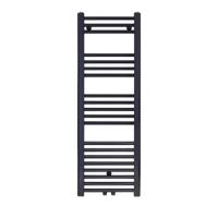 Designradiator BWS Nile Gobi 120x40cm Geborsteld Mat Zwart midden/zij-aansluiting - thumbnail