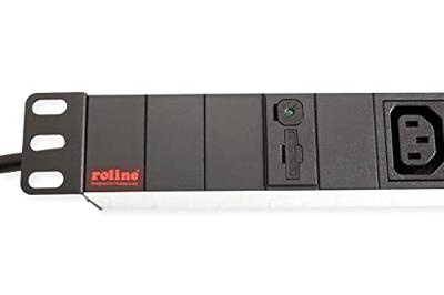 ROLINE 19 stekkerdoos 8-voudig C13 + C14 stekker, 10A, Aluminium, 2 m