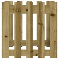 Plantenbak met hekontwerp 50x50x50 cm gempregneerd grenenhout - thumbnail