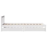 Bedframe zonder matras massief grenenhout wit 90x190 cm - thumbnail