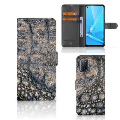 OPPO A72 | OPPO A52 | Telefoonhoesje | Met pasjeshouder | Krokodillenprint