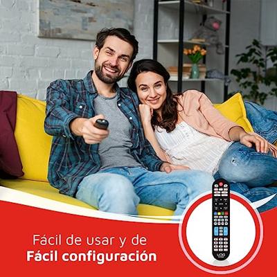DCU TECNOLOGIC | Universele afstandsbediening | afstandsbediening voor LCD/LED-tv | Knop voor Netflix en Youtube | Zwart