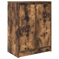 Dressoir 57x34x76 cm bewerkt hout gerookt eikenkleurig - thumbnail