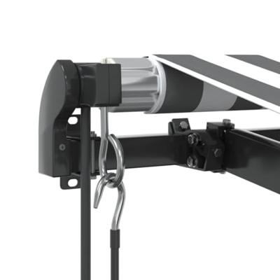 Luifel automatisch uittrekbaar LED 450x350 cm antraciet en wit