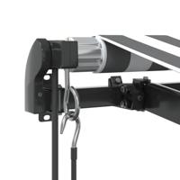 Luifel automatisch uittrekbaar LED 450x350 cm antraciet en wit - thumbnail