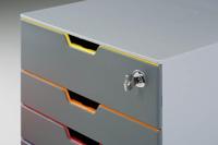 Durable VARICOLOR 4 SAFE - 7606 760627 Ladebox Grijs DIN A4, DIN C4, Folio, Letter Aantal lades: 4 - thumbnail