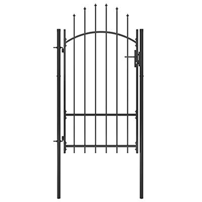 VidaXL Poort 1x2,2 m staal zwart