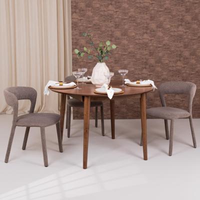 Bendt Uitschuifbare Ronde Eettafel 'Montreux' Walnoot, 115-154 x 115cm, kleur Bruin