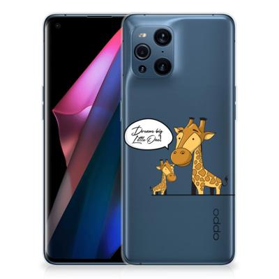 OPPO Find X3 | X3 Pro Telefoonhoesje met Naam Giraffe OPPO Find X3 | X3 Pro Telefoonhoesje met Naam Giraffe