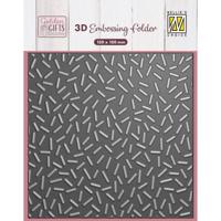 Nellie's Choice • 3d embossing folder achtergrond confetti 15x15cm - thumbnail