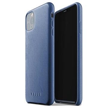 Mujjo Leather Case iPhone 11 Pro Max blauw