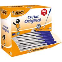100x Bic Cristal balpen blauw medium - thumbnail