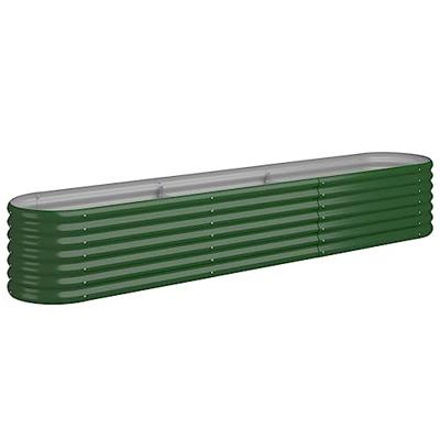 VidaXL Plantenbak 224x40x36 cm gegalvaniseerd staal groen VidaXL Plantenbak 224x40x36 cm gegalvaniseerd staal groen